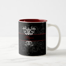 Customized Dark Elegance Coffee Mugs