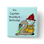 Customized Firefighter 2nd Birthday Button