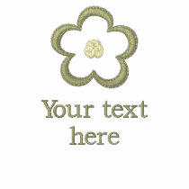 Customized Flower Embroidered Women's T-Shirt