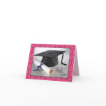 Customized Graduation Thank You Card (fuschia)