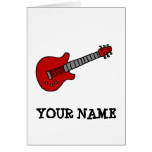 Customized Guitar Shirt for Boys or Girls Card