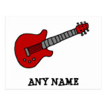 Customized Guitar Shirt for Boys or Girls Postcards