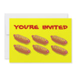 Customized Hot Dog Eating Contest  or BBQ invites invitations