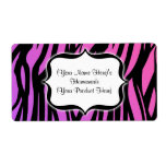 Customized Hot Zebra Label labels