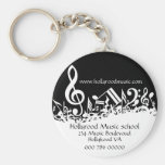 Customized Musical Notes Business advert  Keychain