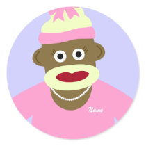 Customized Name or Monogram Sock Monkey Girl