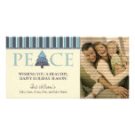 Customized Peace Happy Holidays Design :: 01 Photo Card Template