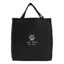 Customized Personalized Animal Hospital Embroidered Bag