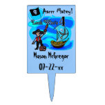 Customized Pirate 4th Birthday Cake Topper