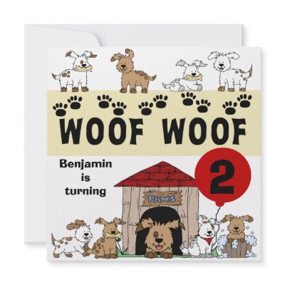 Customized Puppy Dog Birthday Invitations by kids_birthdays