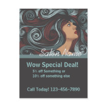 Customized Salon postcard template