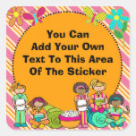 Customized Slumber Party Stickers