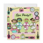 Customized Spa Party Birthday Invites invitations