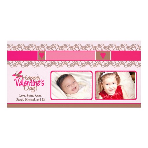 Customized Sweet Valentine's Day Two-Photo Card: 2