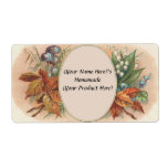 Customized Vintage Floral Canning / Candle Label 2 labels