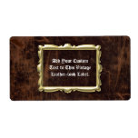 Customized VintageLeather look Label labels