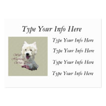 Customized Westie Profile Cards Business Card Templates