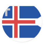 Customs And Ensign Of Iceland, hybrids flag Sticker