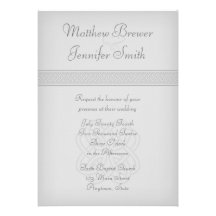 Custon Grey Irish Celtic Knot Wedding Invitation