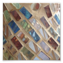 cut coloured glass mosaic photo print