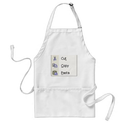 Cut Copy Pasta Apron by GreasyGrandma