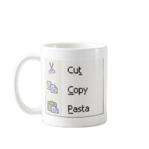 Cut Copy Pasta Coffee Mugs