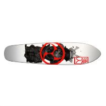cut down samurai custom skate board