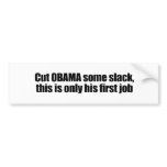 Cut Obama some slack, this is his first job Bumper Sticker