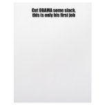 Cut Obama some slack, this is his first job Personalized Letterhead