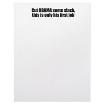 Cut Obama some slack, this is his first job Personalized Letterhead