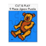 CUT & PLAY 9 Piece Jigsaw Puzzle - Bear Postcard