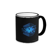 Cut view of blood cells in an artery coffee mug