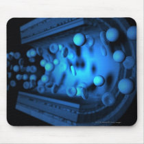Cut view of blood cells in an artery mousepads