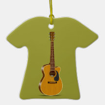 Cutaway Acoustic Guitar Christmas Tree Ornament