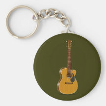 Cutaway Acoustic Guitar Keychains