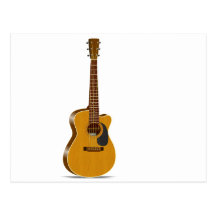 Cutaway Acoustic Guitar Postcard