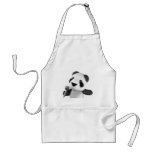 Cute 3d Panda Sings with a Mic (editable) Apron