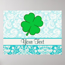 Cute 4 Leaf Clover Poster