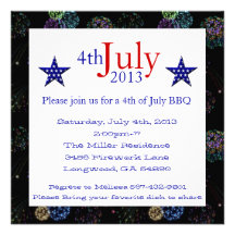Cute 4th Of July Summer BBQ Invitation