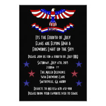 Cute 4th of July Summer BBQ Invitation