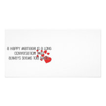 Cute, "A Happy Marriage" design Photo Card Template