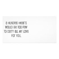 Cute, "A hundred hearts" wedding quote