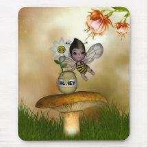 Cute Adorable Baby Bumble Bee Honey Mouse Pads