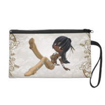 Cute African American Girl Wristlet