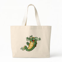 Cute Alligator Cartoon Canvas Bags