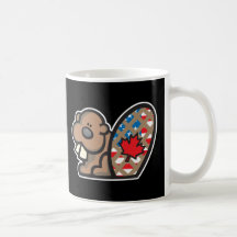 cute american canadian beaver mugs