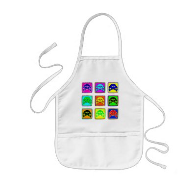 Cute and Colourful Skulls Aprons by lilpumpkinhouse