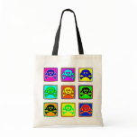 Cute and Colourful Skulls Tote Bags