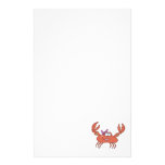cute and funny girly girl crab character stationery paper