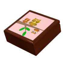 cute and funny owls gift box